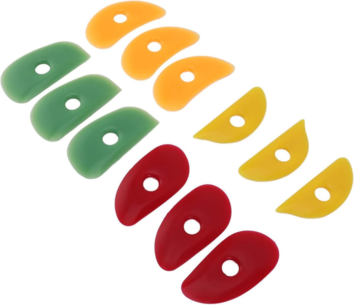 Mudtool, Tonwerkzeuge, 12 Stück, Keramik-Gummi-Ton-Keramikrippen, Silikon-Bildhauerwerkzeuge, Weiche