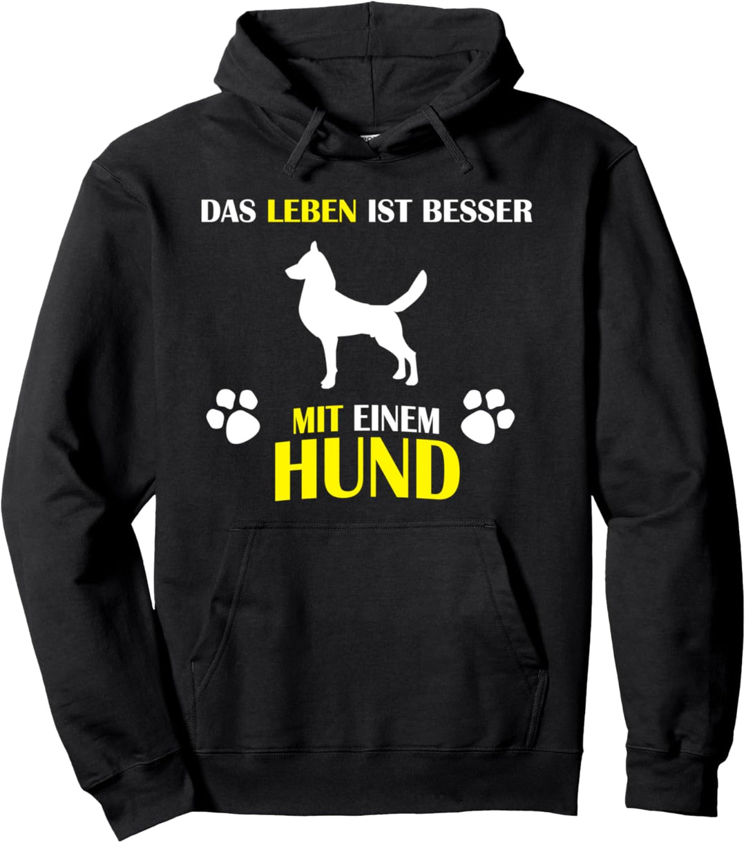 Hunde Witziges Motiv Spruch - Leben Hund Pullover Hoodie