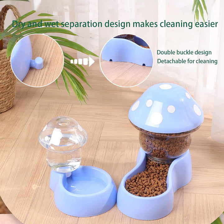 Automatische Feeder- und Wasserer -Set, 2pcs Automatische Haustierfutterleute Small & Medium Haustie