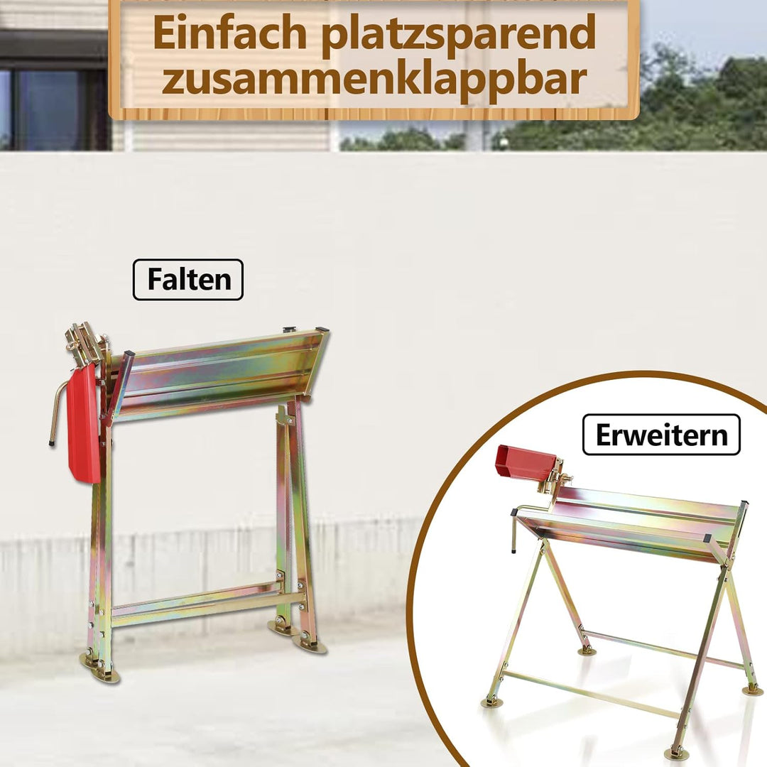 Sonnewelt Sägebock Klappbar aus Holzbock, Verzinkt Holzsägebock für Brennholz und Kettensägen, Tragf