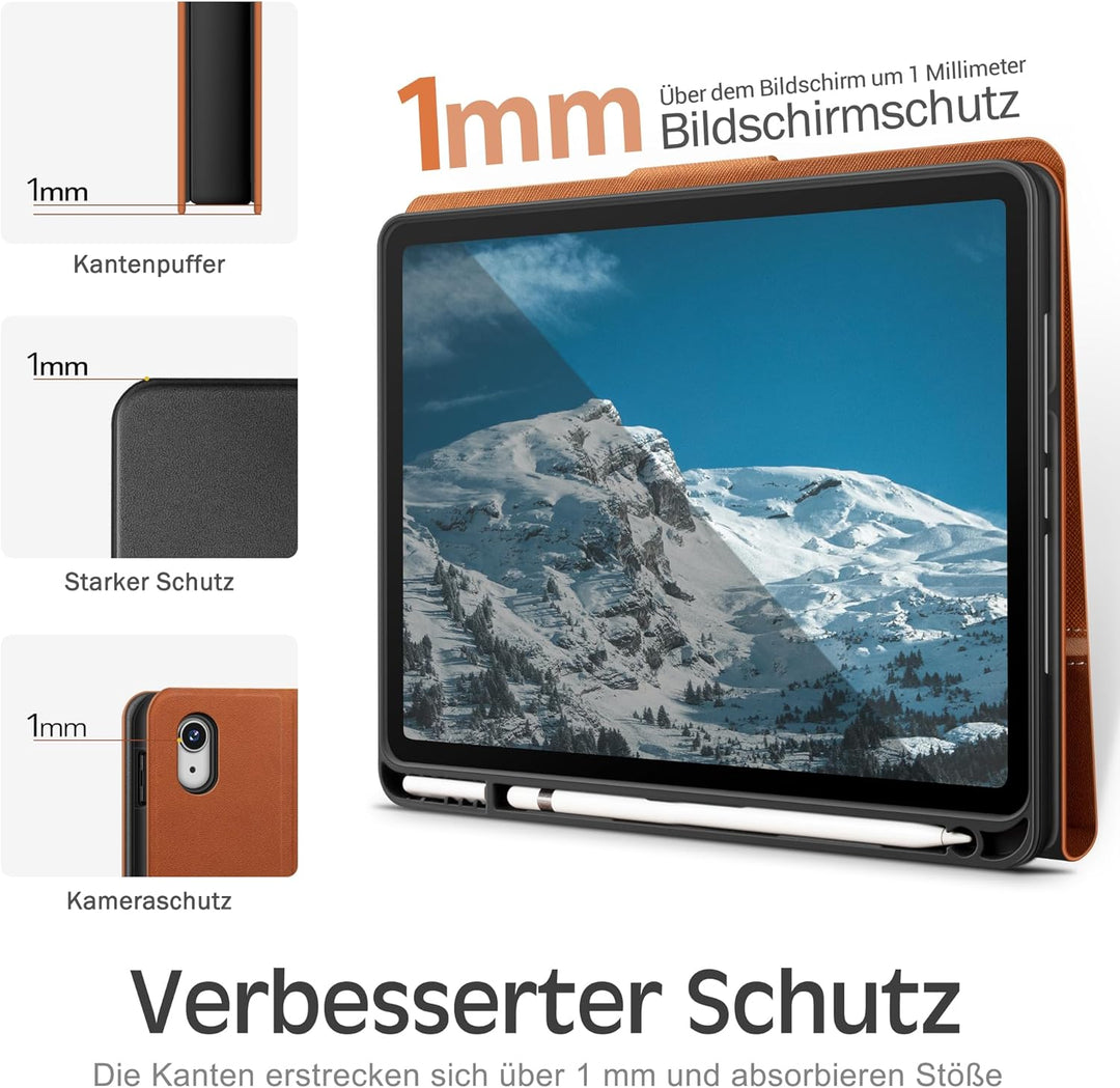 KingBlanc für iPad A16 Hülle 11. Generation 11 Zoll 2025, iPad 10. Generation 10,9 Zoll 2022 mit Pen