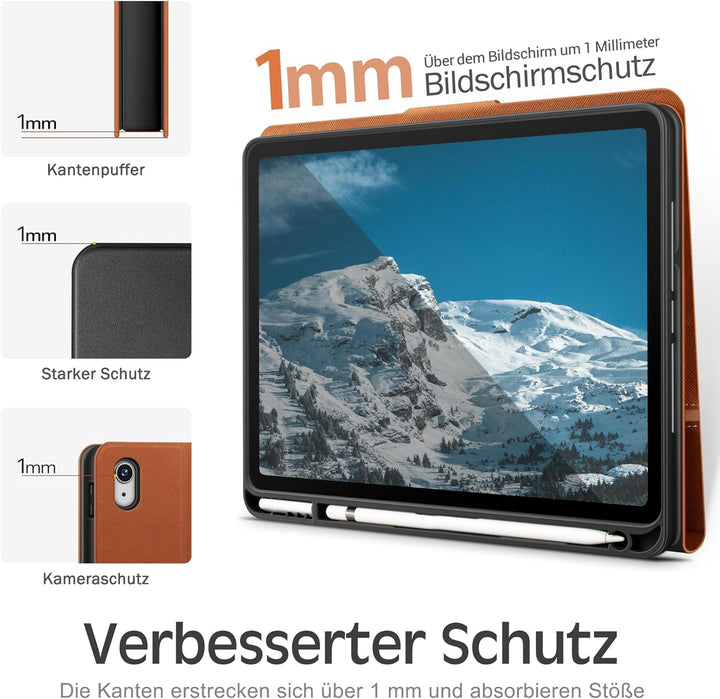 KingBlanc für iPad A16 Hülle 11. Generation 11 Zoll 2025, iPad 10. Generation 10,9 Zoll 2022 mit Pen