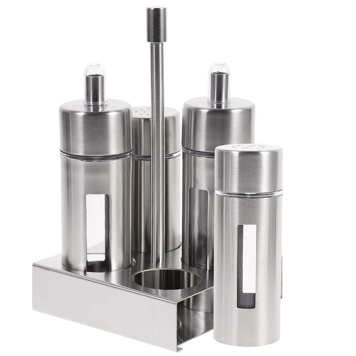 YARNOW Öl Und Essig Salz Pfeffer Menage Flasche Set Edelstahl Gewürz Dispenser Salz Pfeffer Shaker E