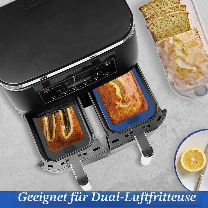 Webake Brotbackform Klein Silikonform für Heissluftfritteuse 2 Stück Air Fryer Silikon Kastenform Ai