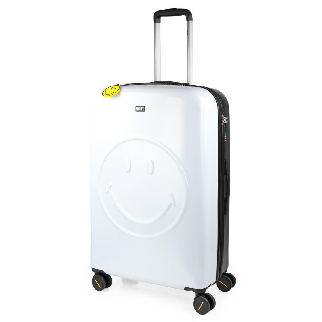 Smiley Originals Reisekoffer der Firma Smiley, Set mit 4 Rädern, Reisekoffer-Set, leicht, mit Zahlen