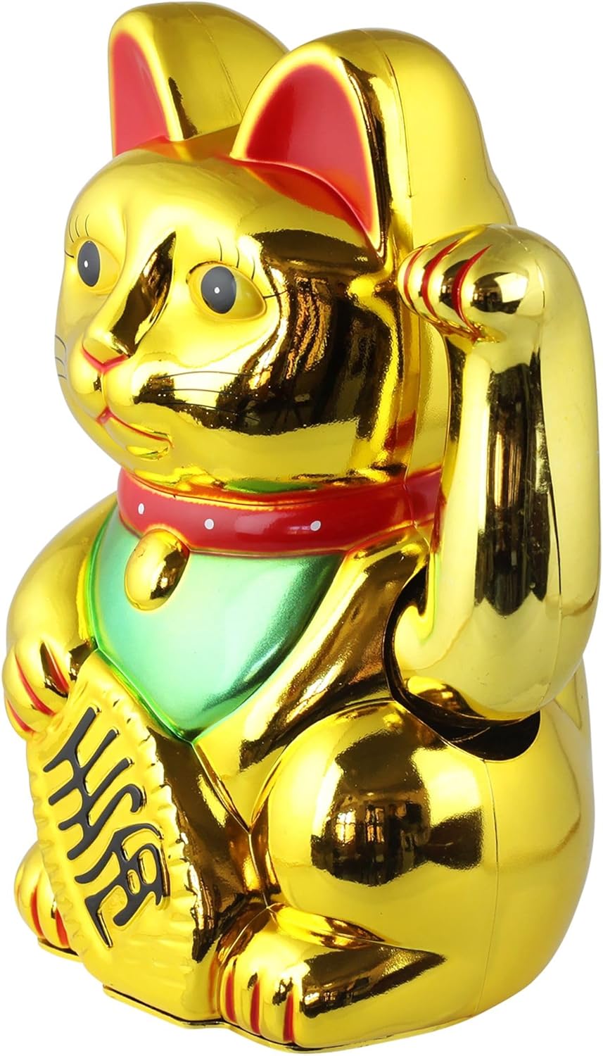 Freak Scene Glückskatze - Maneki-Neko - Winkekatze - 20 cm - Gold