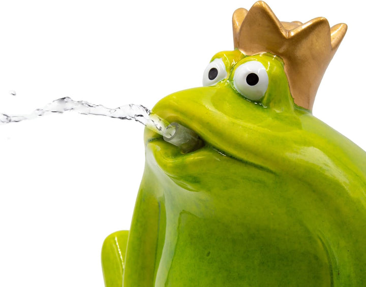 Wasserspeier Frosch Figur - Frosch Deko Garten - Wasserspiel Garten Deko - Gartenteich Becken Figure