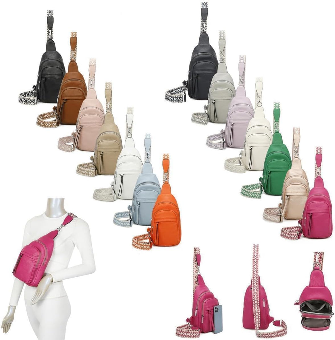 OBC Damen Bodybag Sling Tasche Rucksack Gürteltasche Crossbag Crossover Schultertasche Crossbody Bru