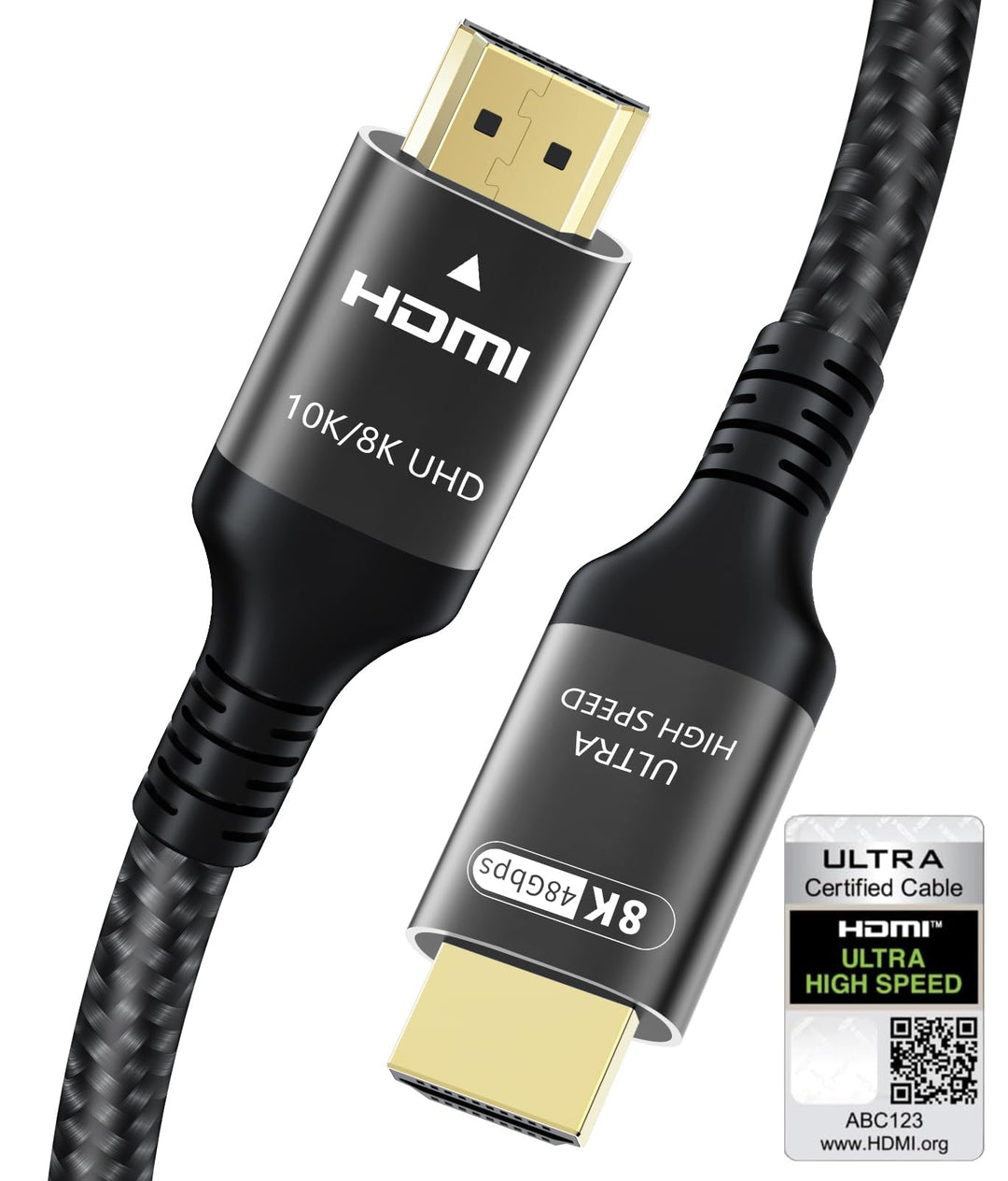 Zertifiziertes 10K 8K HDMI 2.1 Kabel 2.5M, 48Gbps Ultra High Speed HDMI® Kabel Ethernet CEC 4K 240Hz