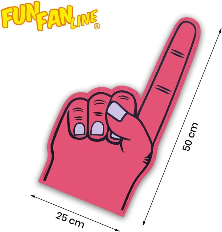 FUN FAN LINE - Mehrfarbiges Set mit riesigen Händen aus EVA-Gummi für Feiern, Hochzeiten, Partys und