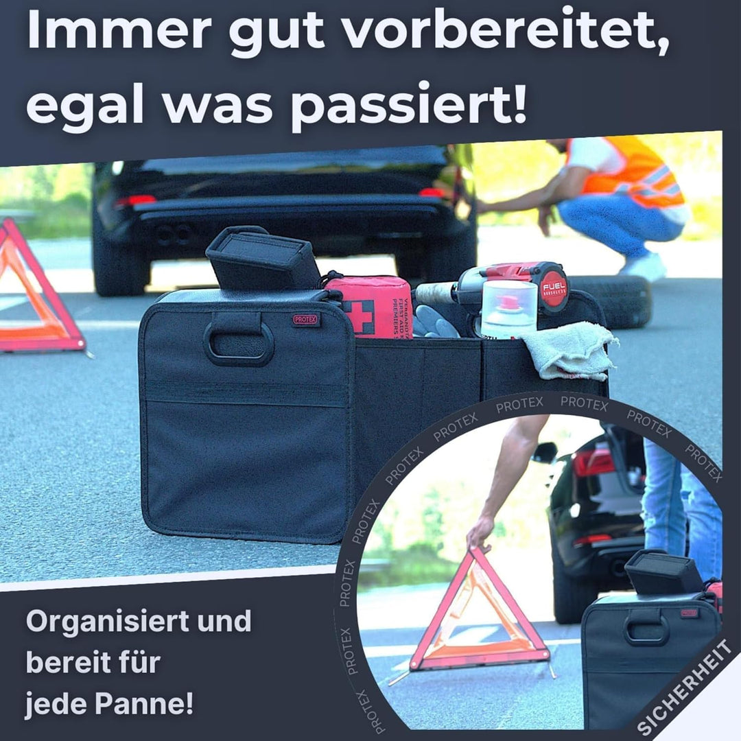 PROTEX Kofferraum Organizer [Testsieger 2025] 44L Auto Kofferraumtasche | Organizer Auto | Faltbare,