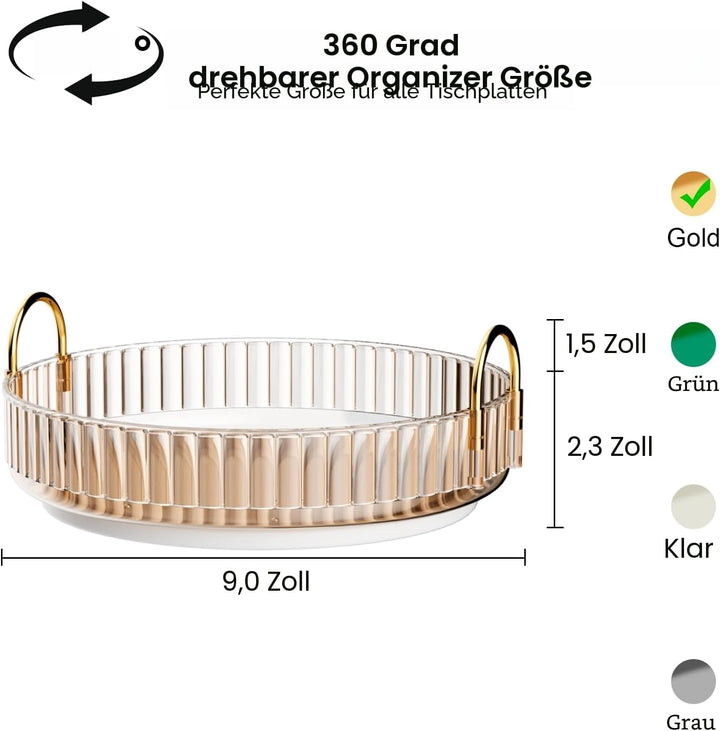 MOACC Make Up Kosmetik Organizer, 360° Drehbar Aufbewahrung, Schmink Organizers für Dresser Schminkt