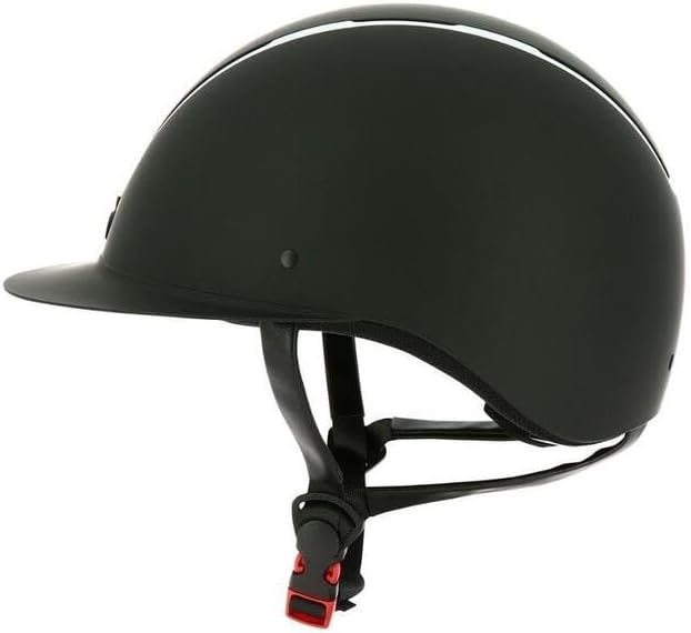 Reithelm Glint MAT EquiTheme schwarz/Einsatzrand silberfarben glänzend 52-54cm