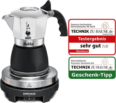 Rommelsbacher Espresso Geschenkset RK 505/K-Mini Kochplatte, 80 mm Ø, stufenlos regelbar, Original B