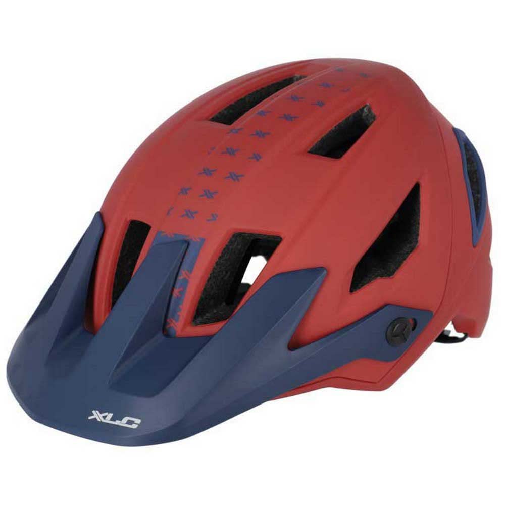 XLC Unisex – Erwachsene Enduro Fahrradhelm 58-62 Rot/Blau, 58-62 Rot/Blau
