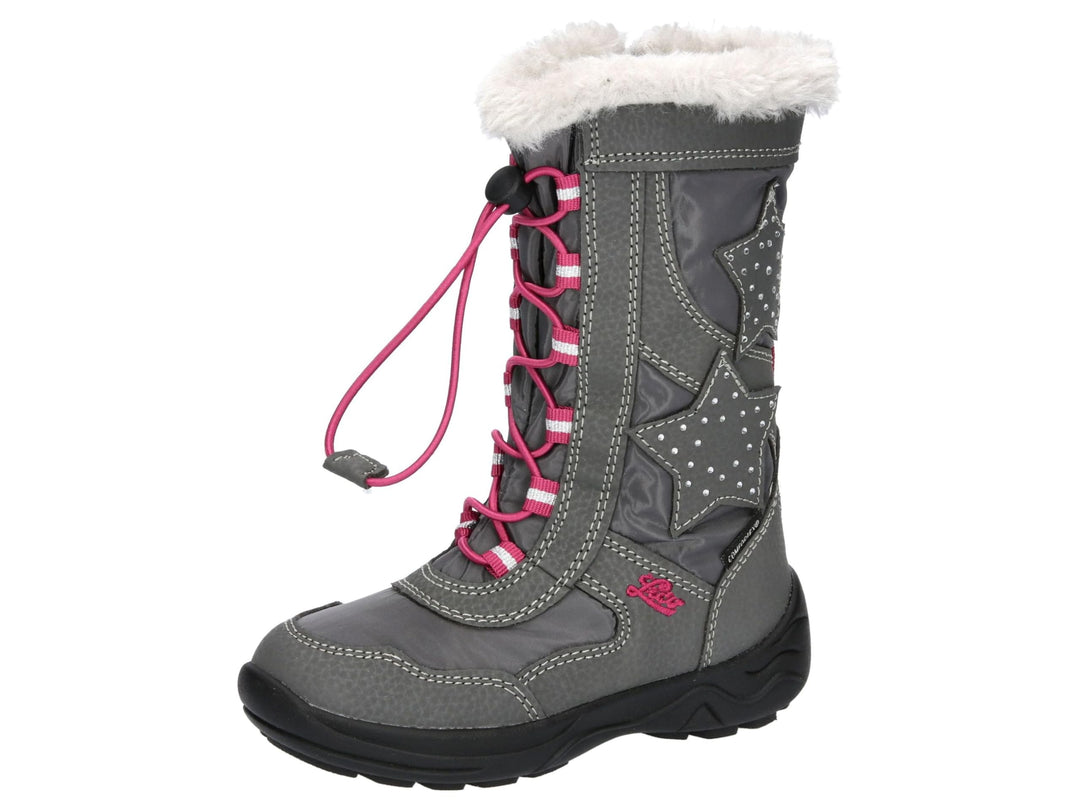 Lico Mädchen Cathrin Schneestiefel 25 EU Grau Pink, 25 EU Grau Pink