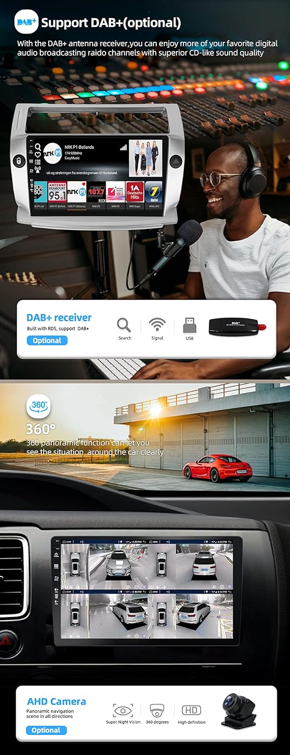 JOYX Android 12 Autoradio Passt für Citroen C4/C-Quatre/C-Triomphe (2004-2012) - 4G+64G - Eingebaut