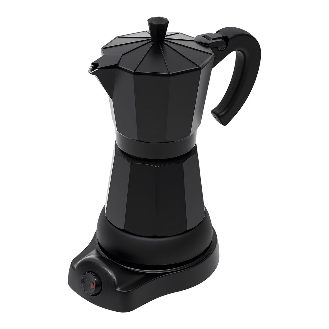 Espressokocher, 480W Elektrische Espressokanne 300ml Kaffeekanne 6 Tassen Mokkakanne mit Basis für H