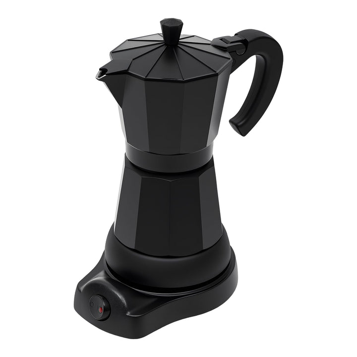 Espressokocher, 480W Elektrische Espressokanne 300ml Kaffeekanne 6 Tassen Mokkakanne mit Basis für H