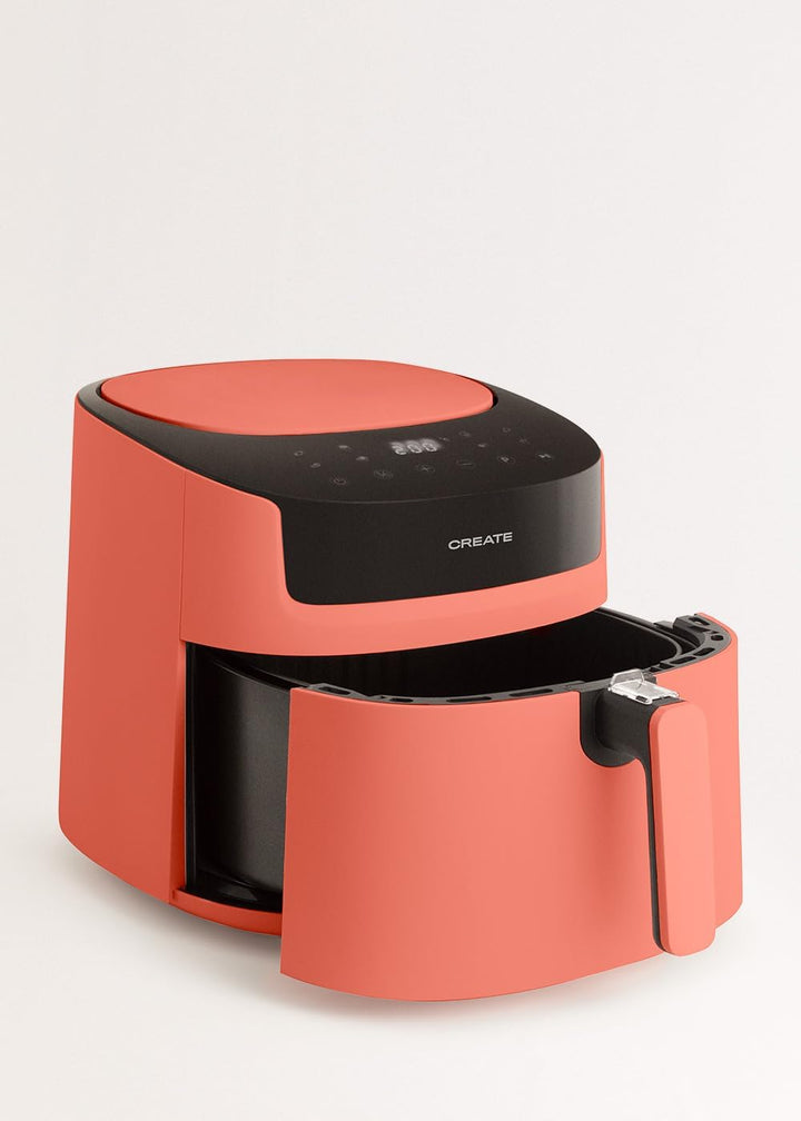 CREATE/FRYER AIR PRO LARGE/Heissluftfritteuse 6.2L Terrakotta/Mit Timer, Monitor LCD, praktisch, ein