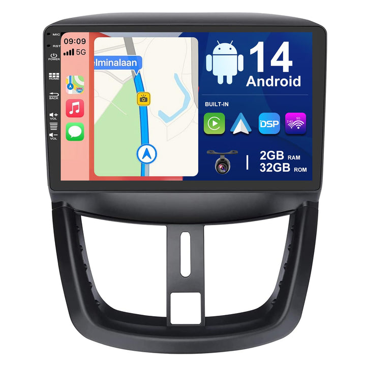 JOYX Android 13 Autoradio Passt für Peugeot 207 (2006-2015) - [2G+32G] - Eingebaut DSP/Carplay/Andro