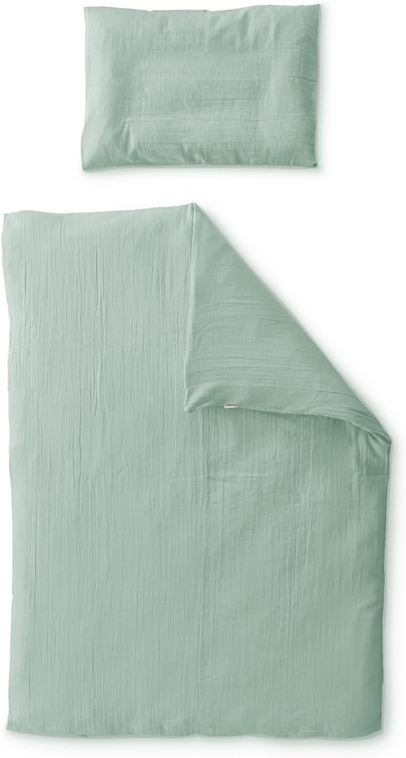 Ehrenkind® Bettwäsche-Set Musseline | 100% Bio-Baumwolle | Standard 100 by Oeko-TEX | 100x135cm + 40