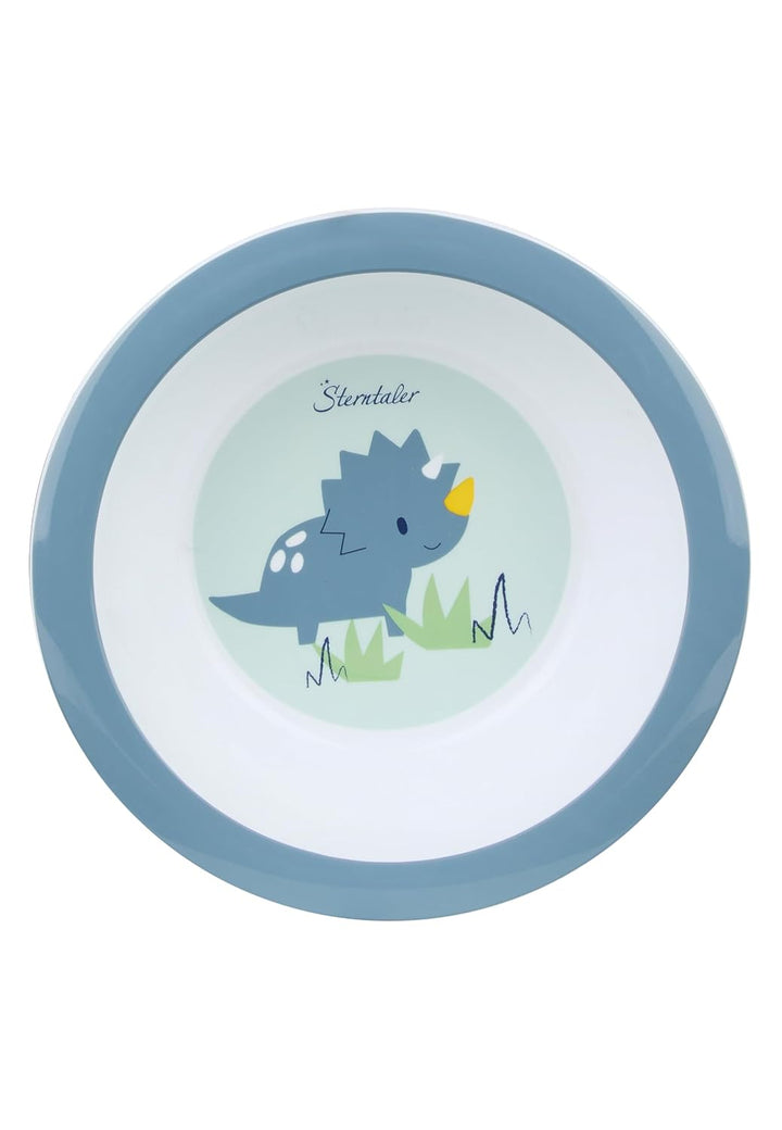 Sterntaler Geschirrset Dino Rexi - Baby und Kinder Geschirr mit rutschfestem Sockel an Teller, Tasse