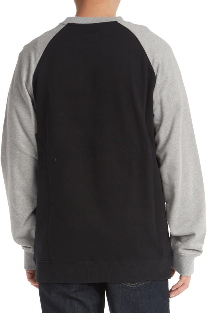 DC Shoes Herren Dc Star Pilot Raglan Crew Sweatshirt S Black/Grey Heather, S Black/Grey Heather
