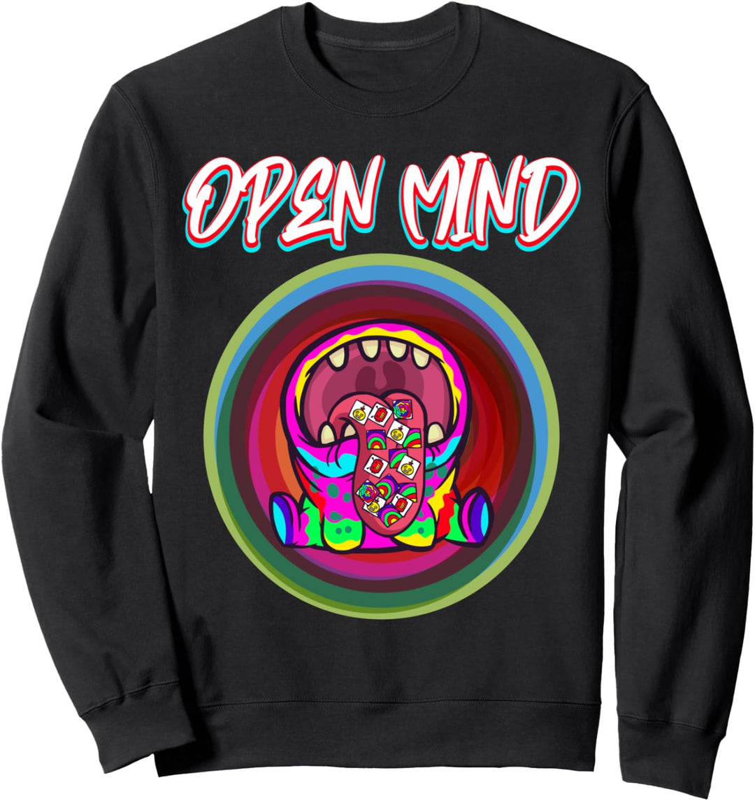 Acid Monster Magic Mushrooms Tekkno Trippy Open Mind Sweatshirt