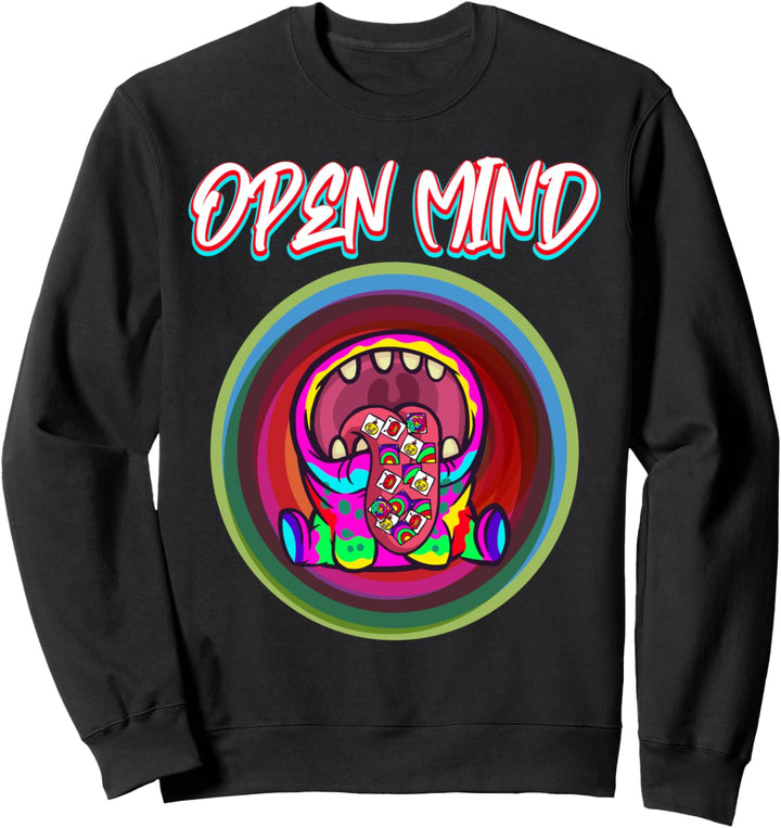 Acid Monster Magic Mushrooms Tekkno Trippy Open Mind Sweatshirt
