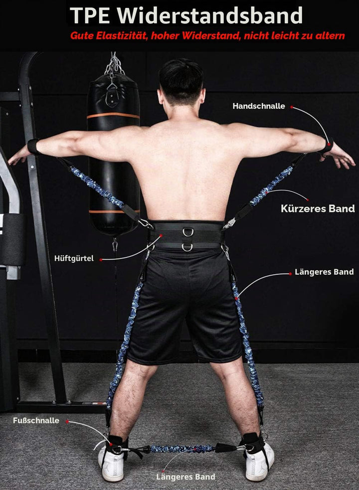 Sfeexun Boxen Expander Resistance Bands Set: Boxing Gummibänder Expander Fitness Band Gummibänder Fi