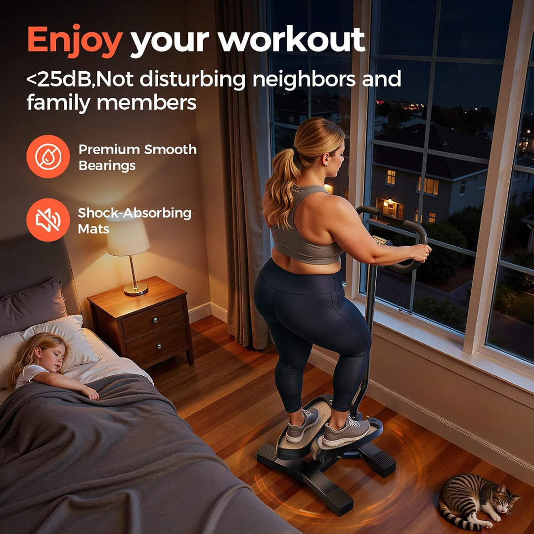 Sportsroyals Exercise Stair Stepper für Zuhause – Up-Down Swing Stepper mit Power Ropes for Bein/Arm