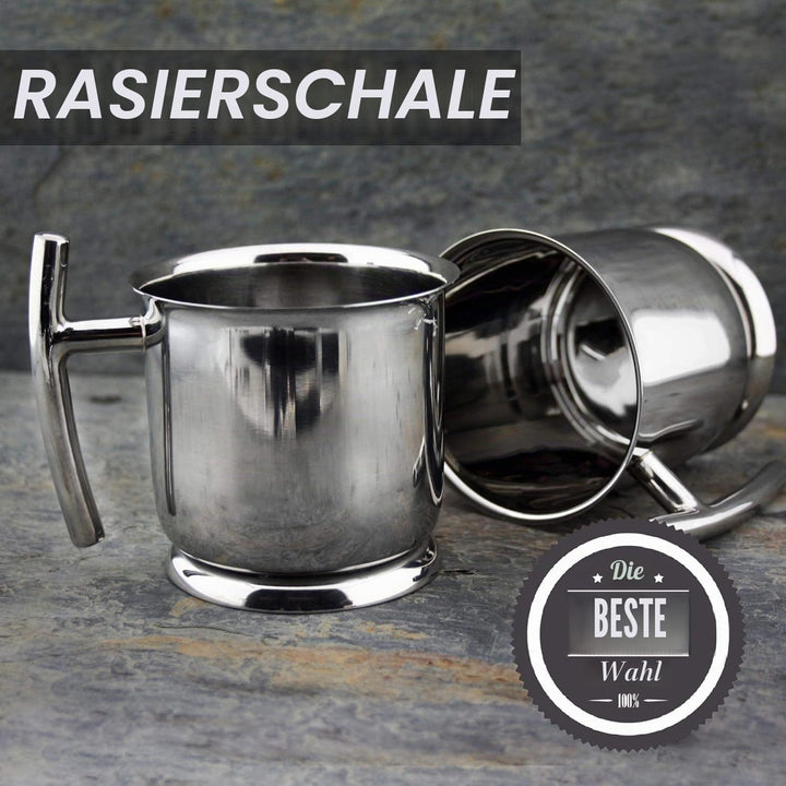 Hochwertiger Edelstahl-Rasierbecher – perfekt für Nassrasur – bruchfest &amp; 100% rostbeständig – neues