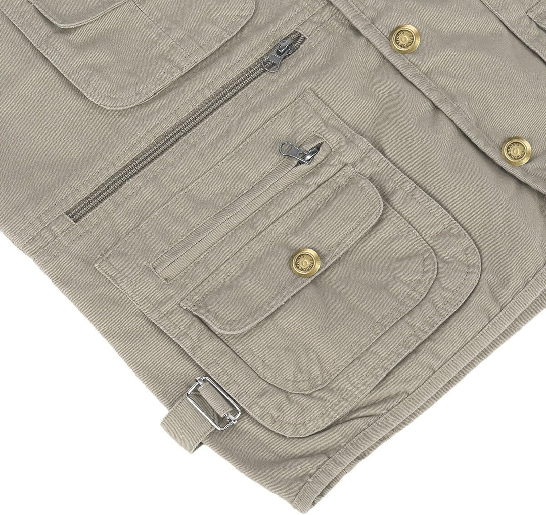 YOUTHUP Weste Herren Anglerweste Outdoor Ärmellose Fotografie Jagd Sportweste Multi-Tasche Leicht Kn