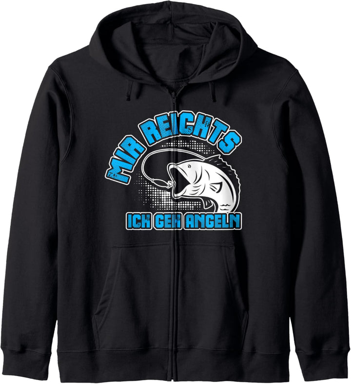 Lustiges Angler Motiv Angler-Bekleidung Angel Fisch Fischer Kapuzenjacke