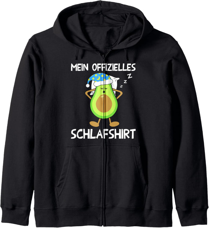 Offizielles Schlafshirt - Avocado Schlafanzug Nachthemd Kapuzenjacke