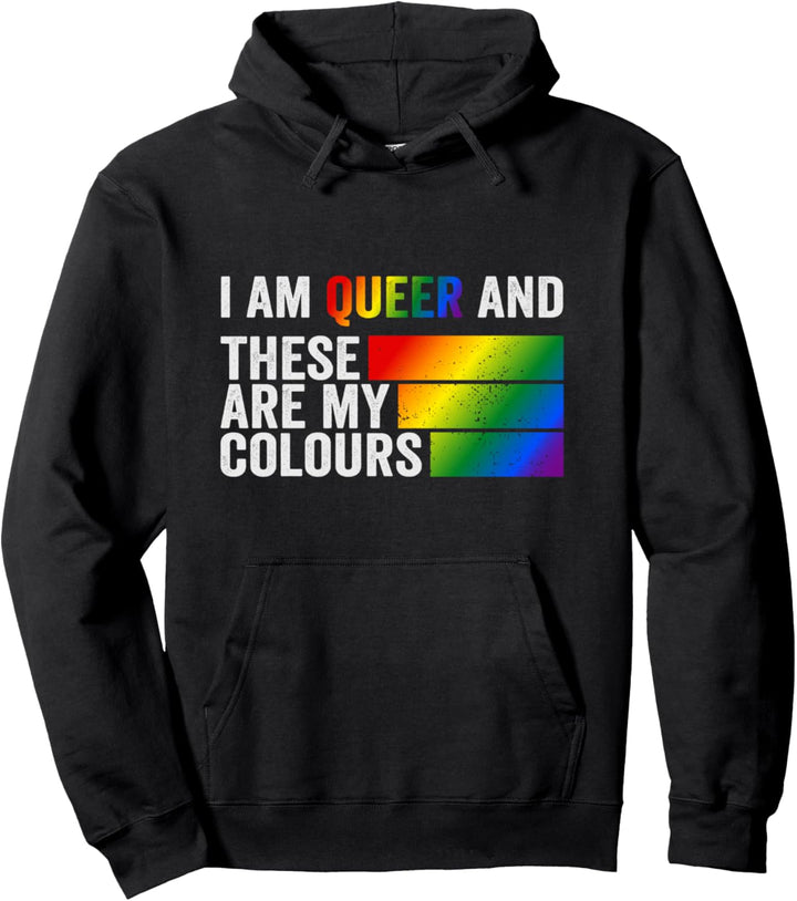 Ich bin Queer und das sind meine Farben Pullover Hoodie