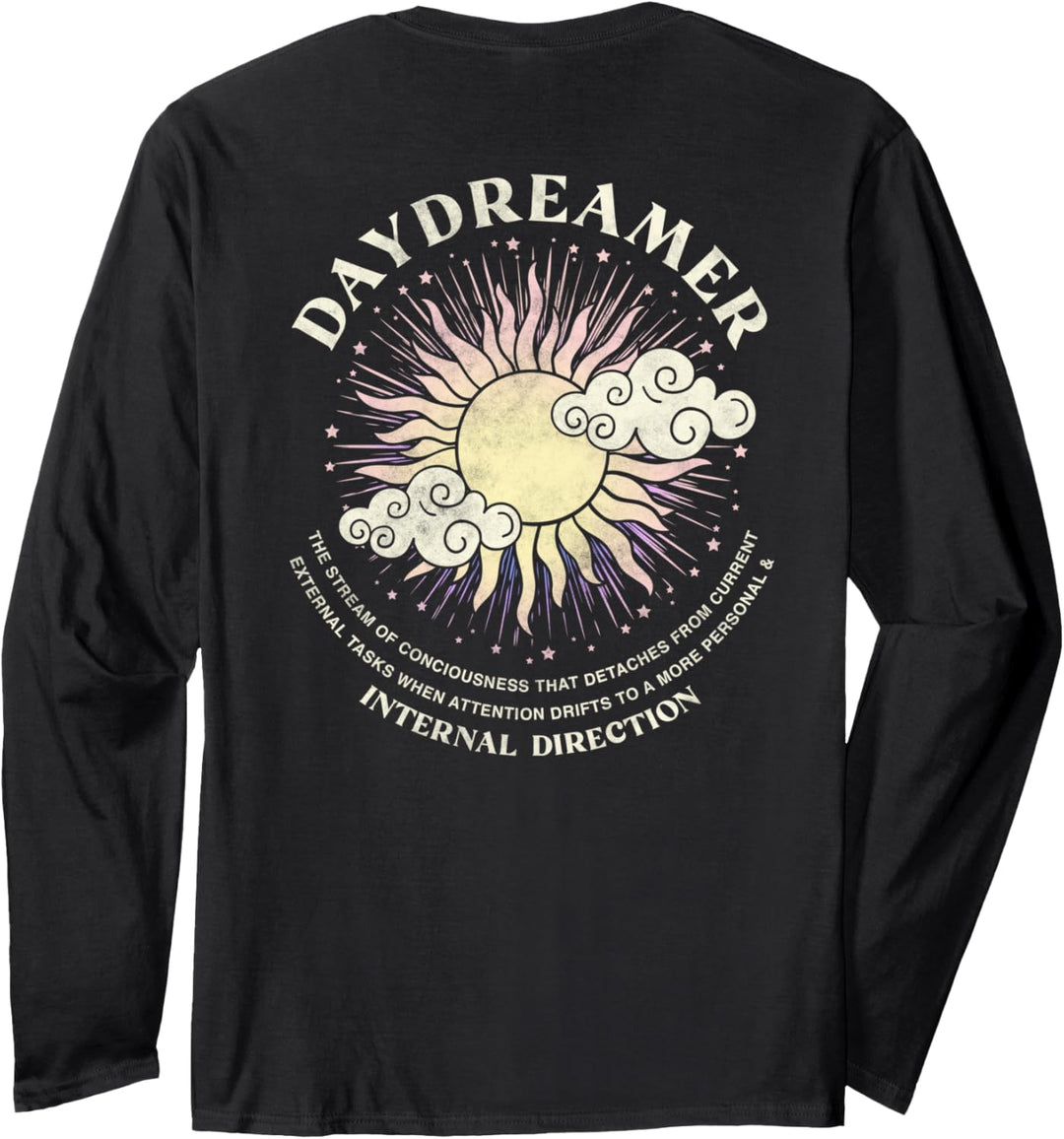 Daydreamer Sun Burst Front Back Design Langarmshirt
