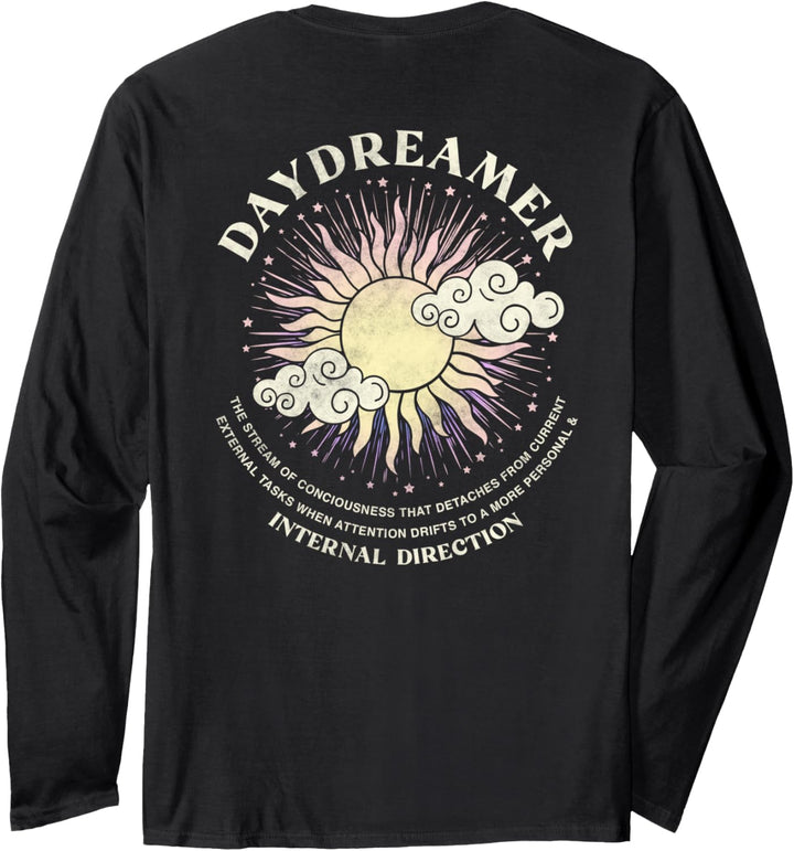 Daydreamer Sun Burst Front Back Design Langarmshirt