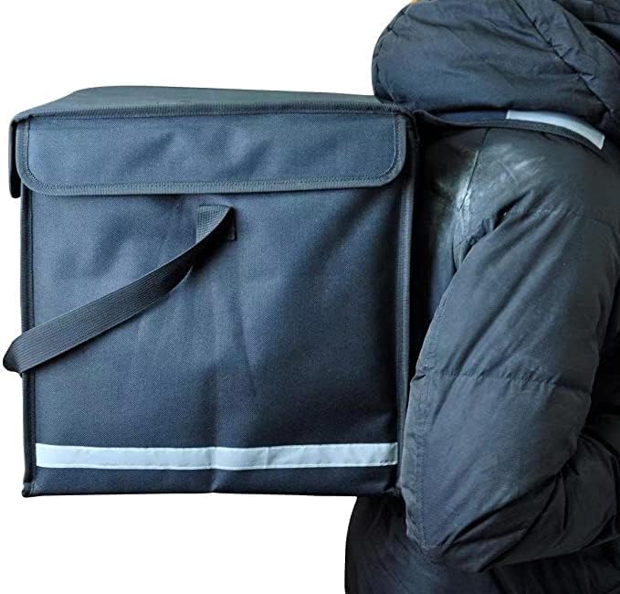 Delivery Bag Store Sicherheit – Reflektierende Einsätze für Sicherheit bei Nacht (schwarz), Schwarz