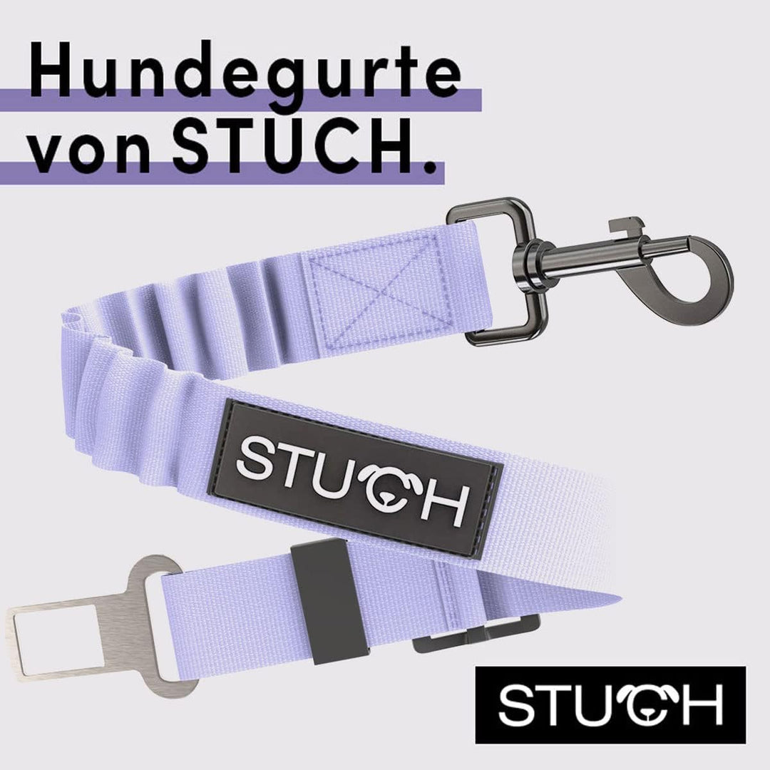 STUCH Universeller Bungee Sicherheitsgurt für Hunde & Katzen - Passend für alle Hunderassen & Autoty
