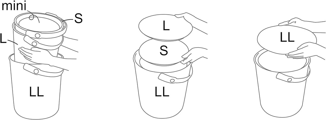 Hachiman Omnioutil Eimer LL - Lebensmitteltauglich (geprüft) Frei von Giftstoffen und Weichmachern F