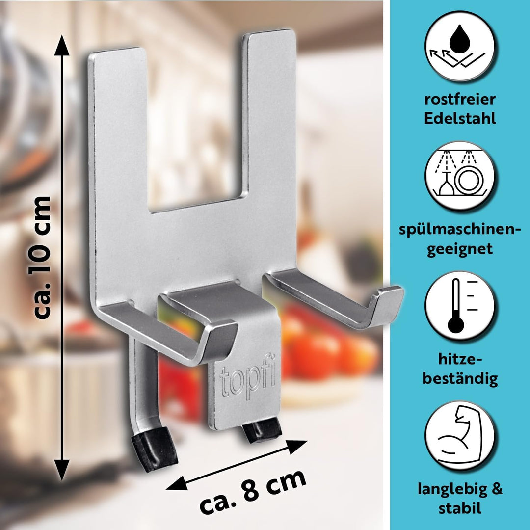 topfi® Topfdeckelhalter für Töpfe & Pfannen 3er Set | Der Küchenhelfer für eine freie & saubere Arbe