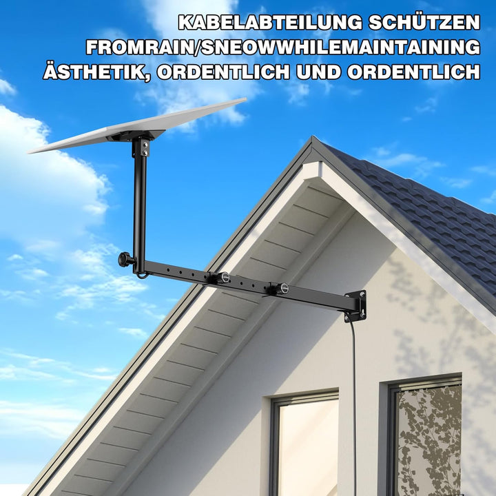 IMAYCC Verlängerungstyp Starlink Gen 3-Halterung Langarmhalter mit Adapter, 360° Verstellbare Robust