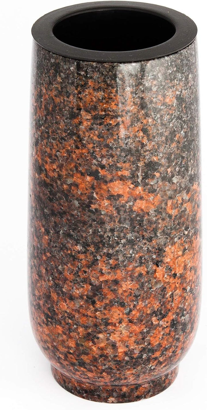 Afterglow Stilvolle Grabvase Classic aus echtem Granit Aurora Finnland Höhe 20 cm/Ø 10 cm Grabschmuc