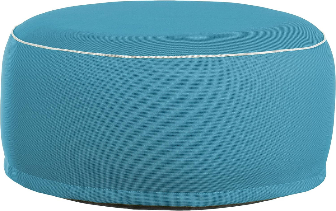 Brandsseller Outdoor Sitzhocker aufblasbar – Pouf Ø 55 x 25 cm – wasserabweisender Sitzsack für Gart