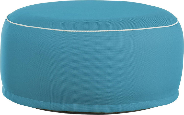 Brandsseller Outdoor Sitzhocker aufblasbar – Pouf Ø 55 x 25 cm – wasserabweisender Sitzsack für Gart