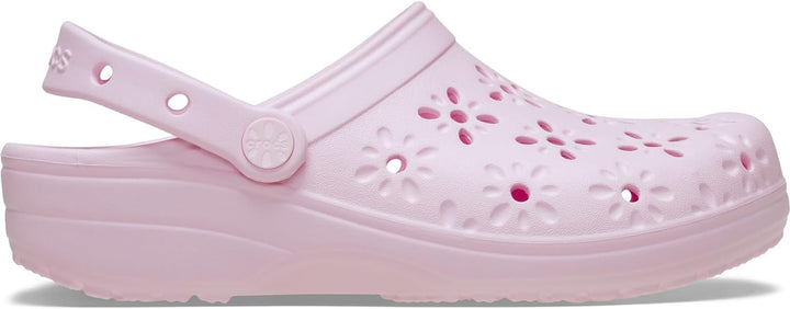 Crocs Classic Floral Cut-Out Clog 34/36 EU Pink Milk, 34/36 EU Pink Milk