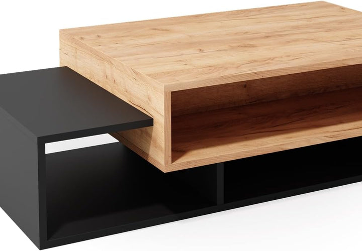 Vicco Couchtisch Sofatisch Beistelltisch Bari Anthrazit/Goldkraft
