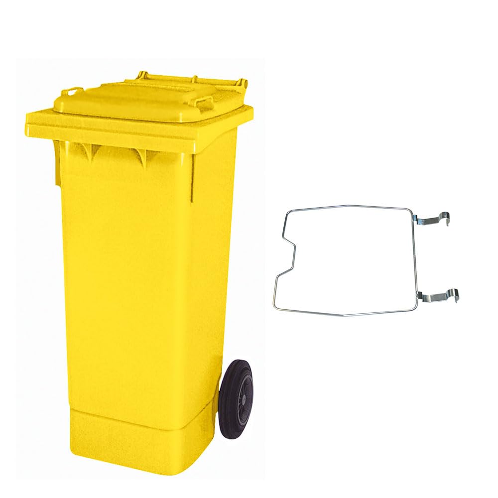 Mülltonne MGB 80 Liter, mit Klemmring für Müllsäcke (gelb), Gelb